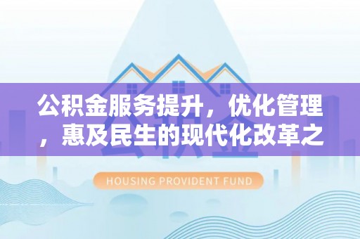 枣强公积金服务提升，优化管理，惠及民生的现代化改革之路