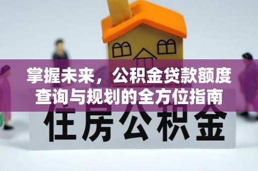 枣强掌握未来，公积金贷款额度查询与规划的全方位指南