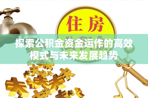 枣强探索公积金资金运作的高效模式与未来发展趋势